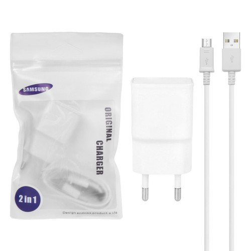 شارژر دیواری فست تک پورت Samsung مدل S10 به همراه کابل شارژ اندروید - سفید