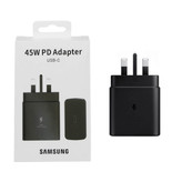 شارژر سه پین SAMSUNG 45W HI Plus ( فست و PD) مشکی DST (شش ماهه)