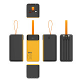 پاوربانک فست شارژ TSCO 60000mAh مدل TP 6001 22.5W - زرد مشکی