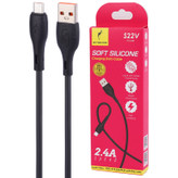 کابل میکرو یو اس بی فست شارژ 2.4 آمپر اسکای دلفین S22V طول 1 متر