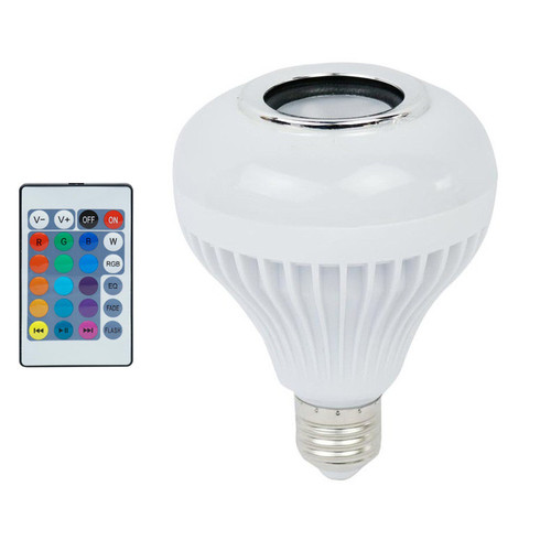 لامپ اسپیکر دار بلوتوثی 12 وات LED Music Bulb پایه E27 + ریموت کنترل