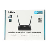 مودم D-Link DSL-2750E Wireless N300 ADSL2+ Modem Router - مشکی (یکساله شرکتی)