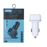 شارژر فندکی فست و PD دو پورت FAST مدل WKN-706 55W - سفید - BSA