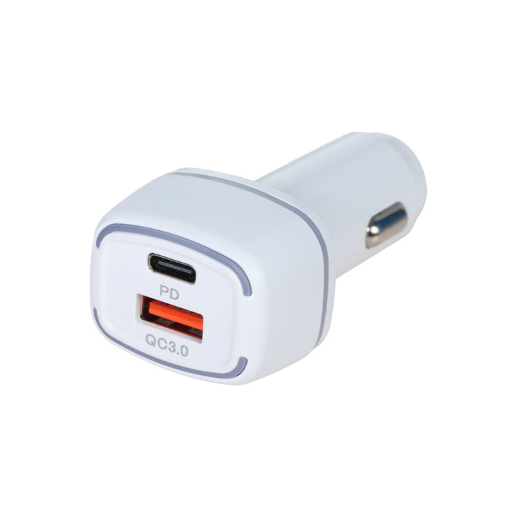شارژر فندکی فست و PD دو پورت FAST مدل WKN-706 55W - سفید - BSA
