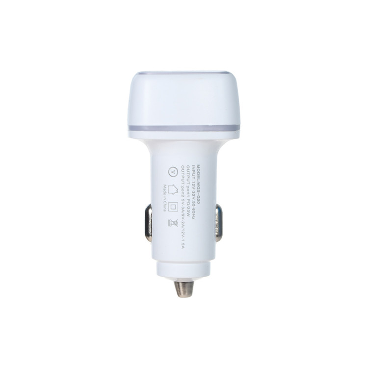 شارژر فندکی فست و PD دو پورت FAST مدل WKN-706 55W - سفید - BSA