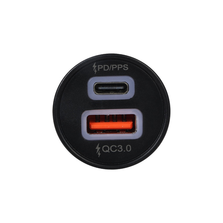 شارژر فندکی فست و PD دو پورت مدل CC(PD+QC) 38W - مشکی - BSA