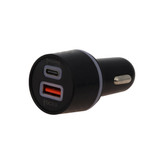 شارژر فندکی فست و PD دو پورت مدل CC(PD+QC) 38W - مشکی - BSA