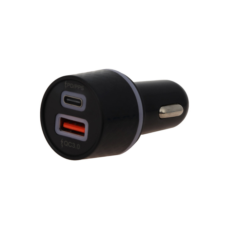 شارژر فندکی فست و PD دو پورت مدل CC(PD+QC) 38W - مشکی - BSA