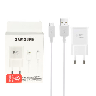 شارژر دیواری فست Samsung مدل EP-TA200 همراه کابل اندروید سفید (گارانتی پارتیان پایا)