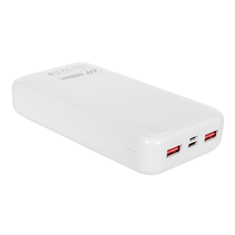 پاوربانک PD و فست شارژ Miller 22.5W 20000mAh مدل MP-226 - سفید (گارانتی پارتیان پایا)