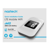 مودم همراه Naztech 4G-LTE مدل Jet 2 - سفید (دو سیم کارت)