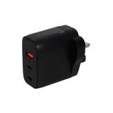 شارژر دیواری فست و PD سه پورت JBQ مدل WC-607B 65W - مشکی (گارانتی یکساله رصاصی)