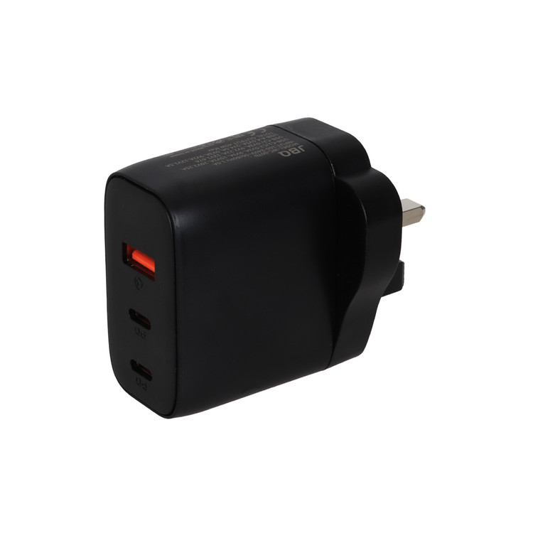 شارژر دیواری فست و PD سه پورت JBQ مدل WC-607B 65W - مشکی (گارانتی یکساله رصاصی)